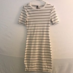 Women’s white with Black Stripe H&M Dress